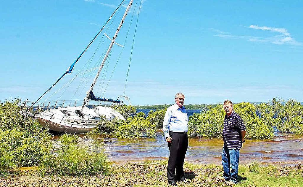 Mayor Ron Dyne and Coast councillor Mark McDonald discuss the damage and a range of recovery assistance packages. Mayor Ron Dyne and Coast councillor Mark McDonald discuss the damage and a range of recovery assistance packages.